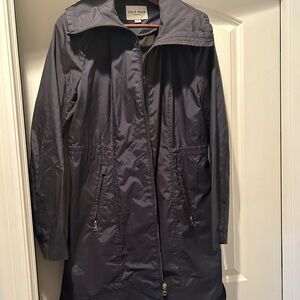 Cole haan navy waterproof hooded packable rain jacket